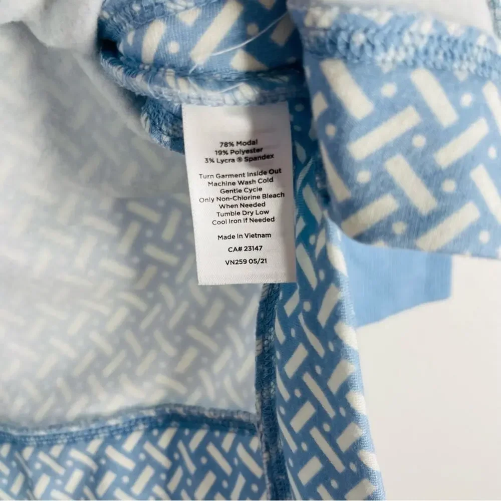 Talbots blue white loungewear activewear lightweight sweatshirt medium - Picture 5 of 7